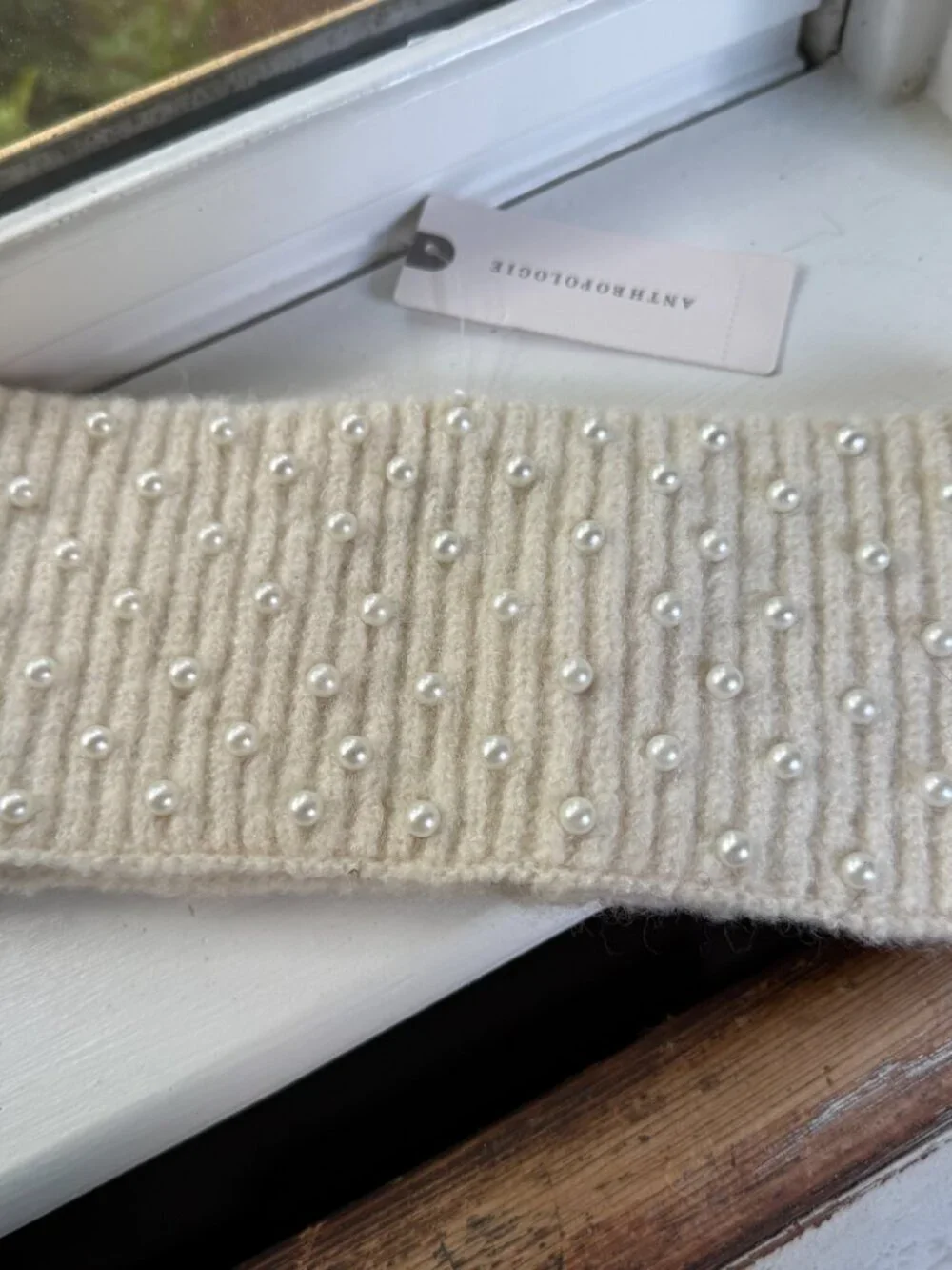 NWT Anthropologie  Maeve Pearl Embellished Headband